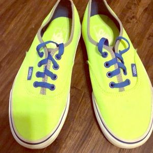 Vans neon and blue